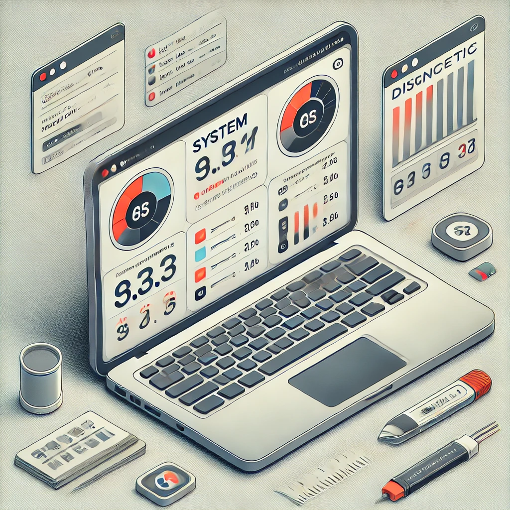 Capture d’écran d’un logiciel de diagnostic montrant la performance d’un système.