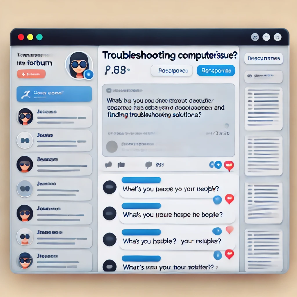 Capture d’écran d’un forum technique avec des discussions sur des solutions de dépannage informatique.